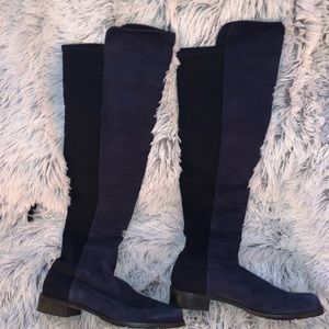 Stuart weitzman Women's Blue Halfnhalf Boot Navy Suede